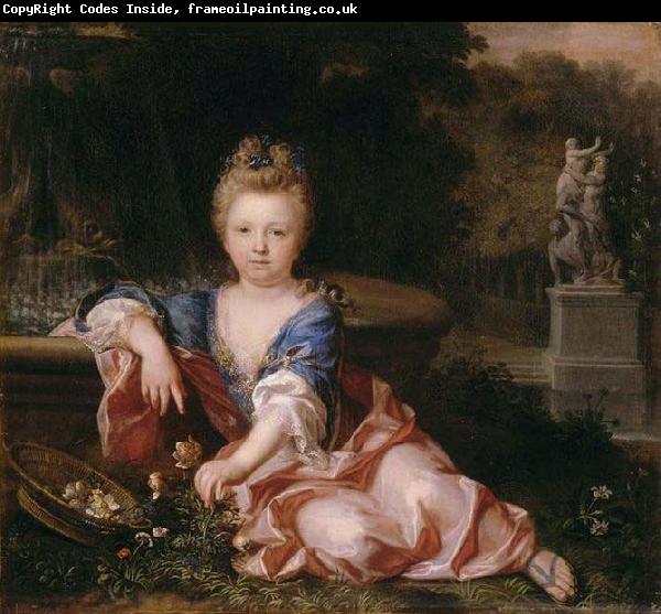 Alexis Simon Belle Portrait of Mariana Victoria of Spain fiancee of Louis XV